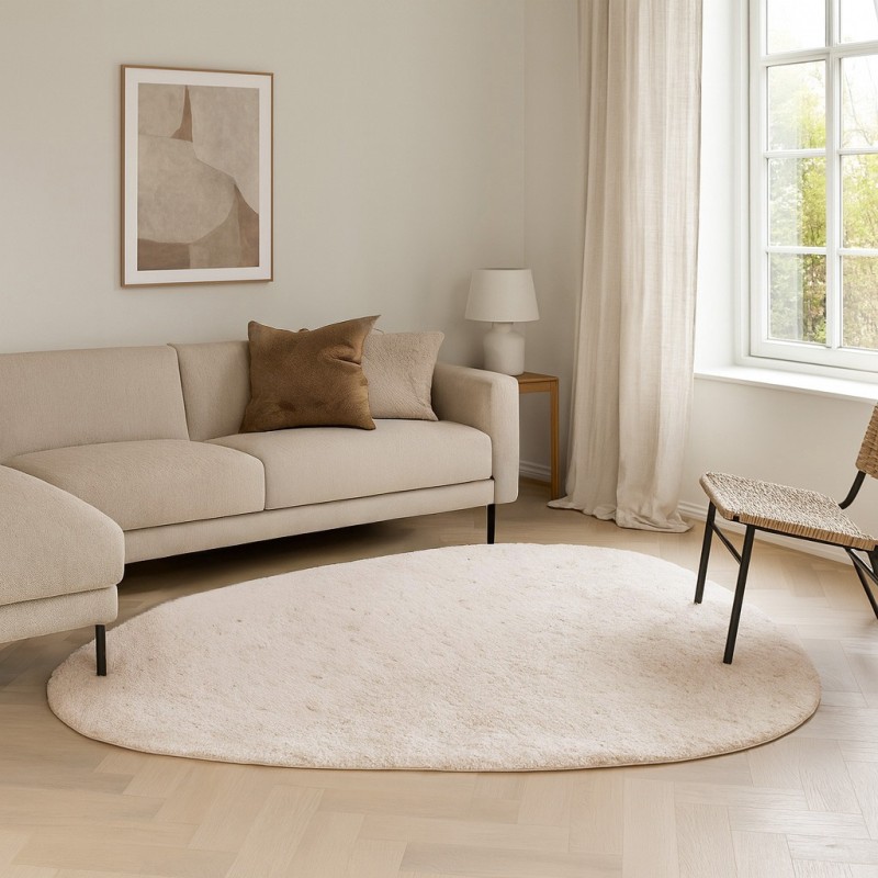 Covor Neringa, bumbac, alb, 160 X 230 cm, MILD000110-WH