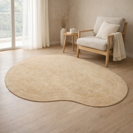 Covor Silute, bumbac, bej, 160 X 230 cm, MILD000112-BG