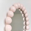 Oglinda Arboga, metal, sticla, roz, D.60 cm, MILD000115-PK
