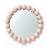 Oglinda Arboga, metal, sticla, roz, D.60 cm, MILD000115-PK