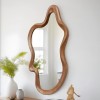 Oglinda Flen, lemn, sticla, natural, H.81 cm, MILD000116-WOOD