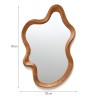 Oglinda Flen, lemn, sticla, natural, H.81 cm, MILD000116-WOOD