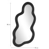 Oglinda Tranas, lemn, sticla, neagra, H.98 cm, MILD000120-BK