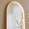 Oglinda de podea iluminata Atrani, metal, sticla, aurie, H.160 cm, MILD000122-GL