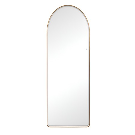 Oglinda de podea iluminata Atrani, metal, sticla, aurie, H.160 cm, MILD000122-GL