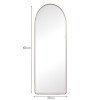 Oglinda de podea iluminata Atrani, metal, sticla, aurie, H.160 cm, MILD000122-GL