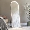 Oglinda de podea iluminata Atrani, metal, sticla, argintiu, H.160 cm, MILD000122-SI