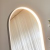 Oglinda de podea iluminata Atrani, metal, sticla, argintiu, H.160 cm, MILD000122-SI