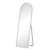 Oglinda de podea iluminata Atrani, metal, sticla, argintiu, H.160 cm, MILD000122-SI