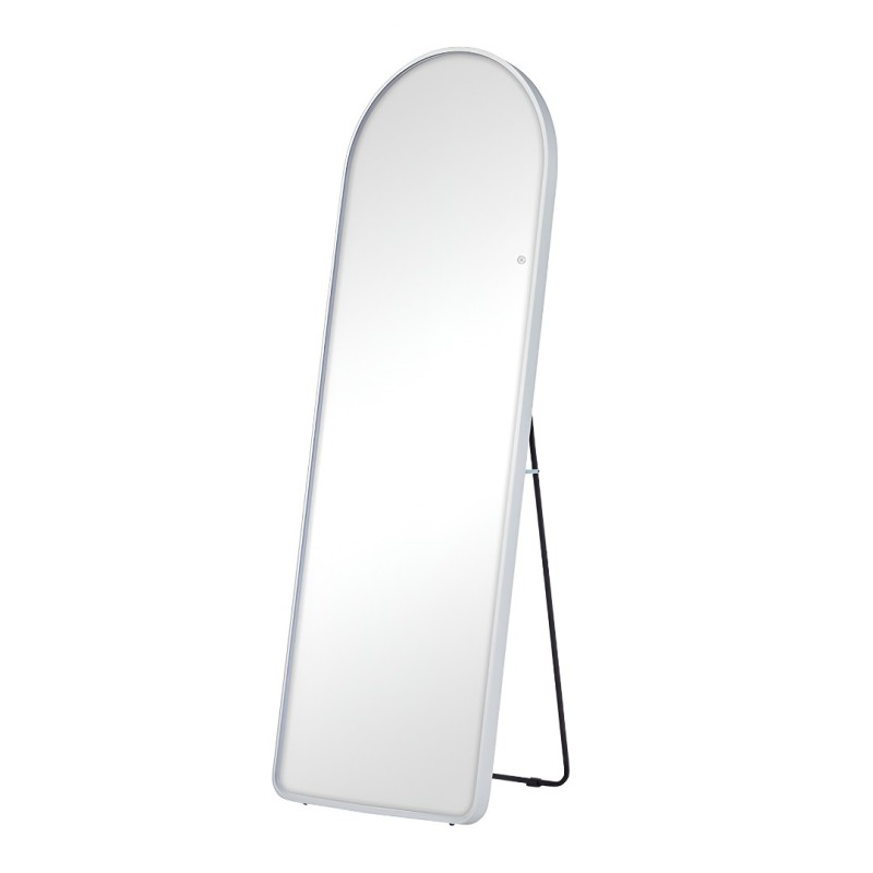 Oglinda de podea iluminata Atrani, metal, sticla, argintiu, H.160 cm, MILD000122-SI