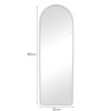 Oglinda de podea iluminata Atrani, metal, sticla, argintiu, H.160 cm, MILD000122-SI