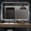 Oglinda cu iluminare Budva, sticla, transparent, H.80 cm, MILD000123-UN