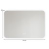 Oglinda cu iluminare Budva, sticla, transparent, H.80 cm, MILD000123-UN