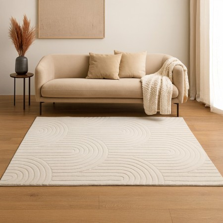 Covor Rumia, poliester, alb, 160 X 230 cm, MILD000124-WH