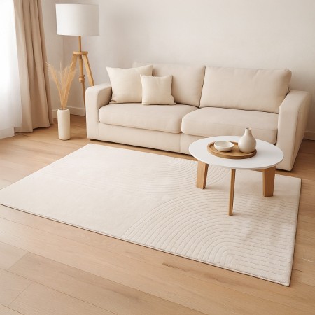 Covor Targu, poliester, alb, 160 X 230 cm, MILD000131-WH