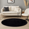 Covor Pavia, poliester, negru, D.160 cm, MILD000149-BK