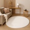 Covor Pavia, poliester, alb, D.200 cm, MILD000149-WH