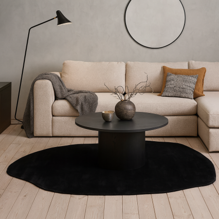 Covor Pavia, poliester, negru, 160 X 230 cm, MILD000151-BK