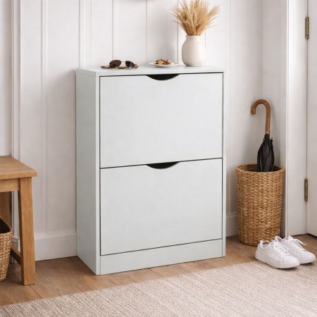 Dulap pentru pantofi Jaca, MDF, alb, H.80 cm, MILD000161-WH