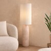 Lampadar Odense, ceramica, material textil, roz, 1XE27, H.111 cm, MILD000163-BG