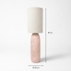 Lampadar Odense, ceramica, material textil, roz, 1XE27, H.111 cm, MILD000163-BG
