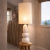 Lampadar Patras, ceramica, material textil, alb, 1XE27, H.105 cm, MILD000165-WH