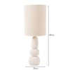 Lampadar Patras, ceramica, material textil, alb, 1XE27, H.105 cm, MILD000165-WH