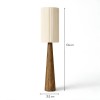 Lampadar Lucerne, polirasina, material textil, maro, 1XE27, H.134 cm, MILD000166-WALN