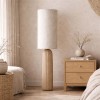 Lampadar Mons, ceramica, material textil, bej, 1XE27, H.122 cm, MILD000169-BG