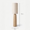 Lampadar Mons, ceramica, material textil, bej, 1XE27, H.122 cm, MILD000169-BG