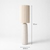 Lampadar Mons, ceramica, material textil, alb, 1XE27, H.122 cm, MILD000169-WH