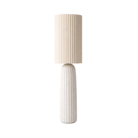 Lampadar Mons, ceramica, material textil, alb, 1XE27, H.122 cm, MILD000169-WH