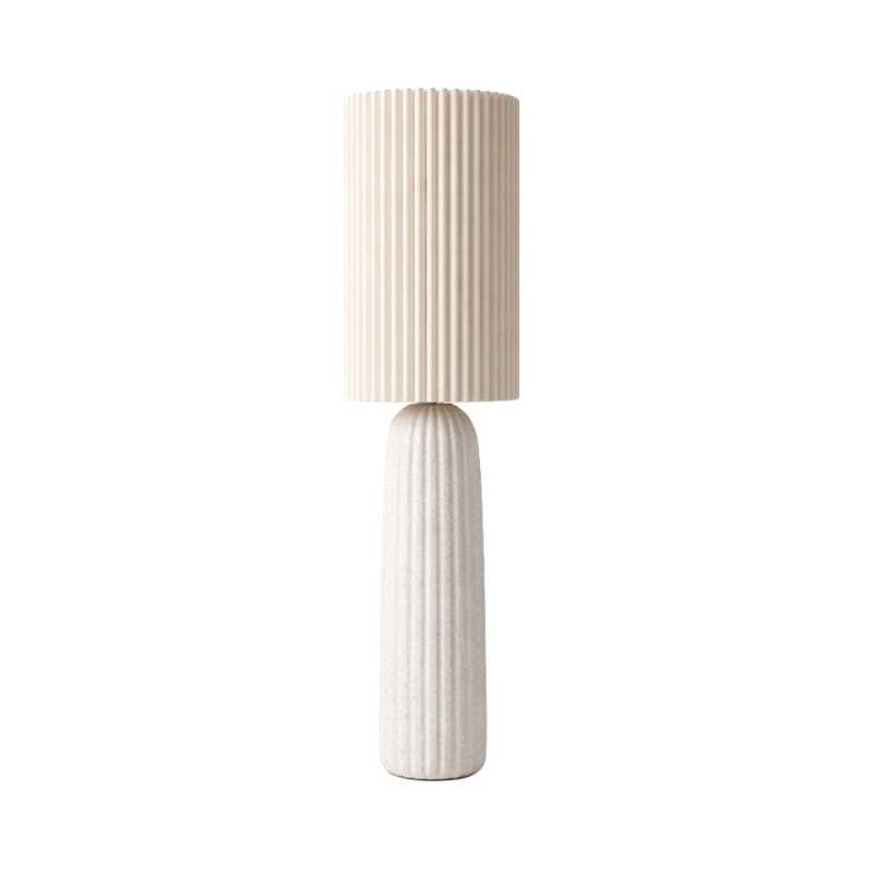 Lampadar Mons, ceramica, material textil, alb, 1XE27, H.122 cm, MILD000169-WH