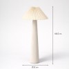 Lampadar Sliema, ceramica, material textil, alb, 1XE27, H.102 cm, MILD000173-WH
