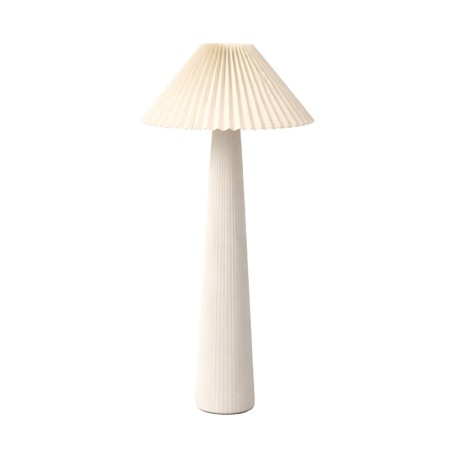 Lampadar Sliema, ceramica, material textil, alb, 1XE27, H.102 cm, MILD000173-WH
