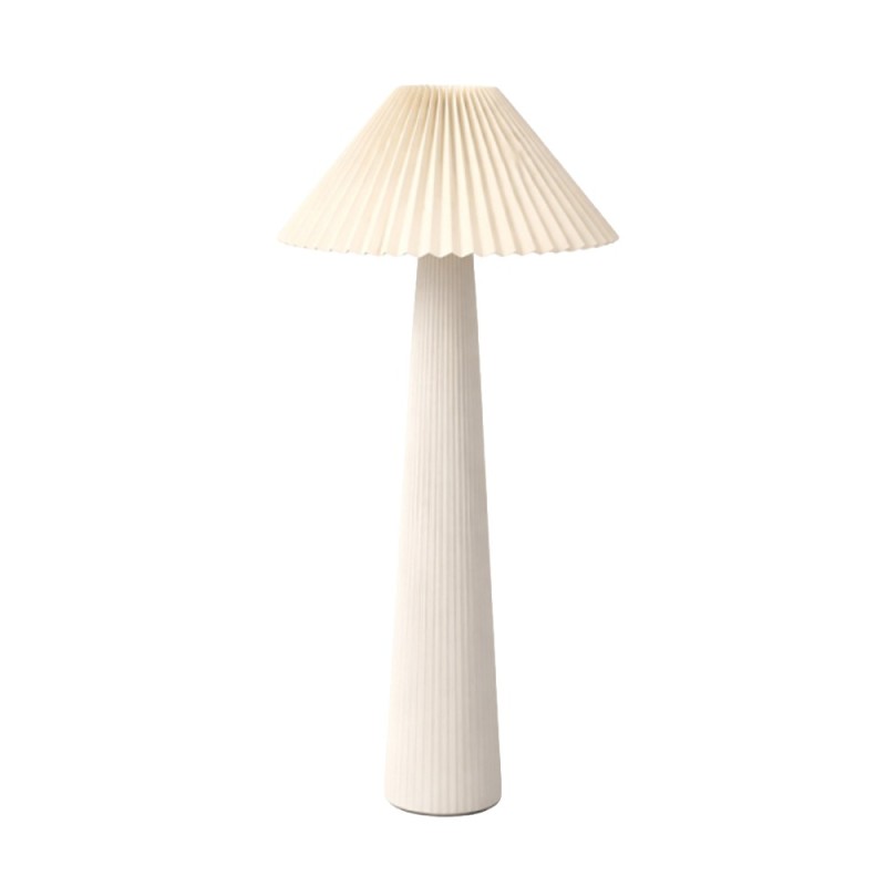 Lampadar Sliema, ceramica, material textil, alb, 1XE27, H.102 cm, MILD000173-WH