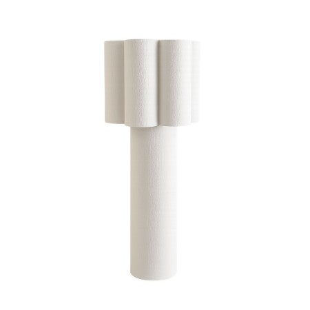 Lampadar Viseu, metal, PVC, material textil, alb, 1XE27, H.95 cm, MILD000181-BG