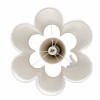 Lampadar Viseu, metal, PVC, material textil, alb, 1XE27, H.95 cm, MILD000181-BG