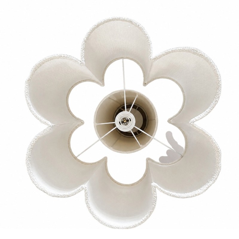 Lampadar Viseu, metal, PVC, material textil, alb, 1XE27, H.95 cm, MILD000181-BG