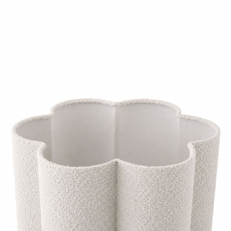 Lampadar Almere, metal, PVC, material textil boucle, alb, 1XE27, H.120 cm, MILD000182-BG