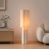 Lampadar Almere, metal, PVC, material textil, bej, 1XE27, H.120 cm, MILD000182-BR