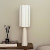 Lampa de masa Ravenna, metal, PVC, material textil, alb, 1XE27, H.75 cm, MILD000183-WH
