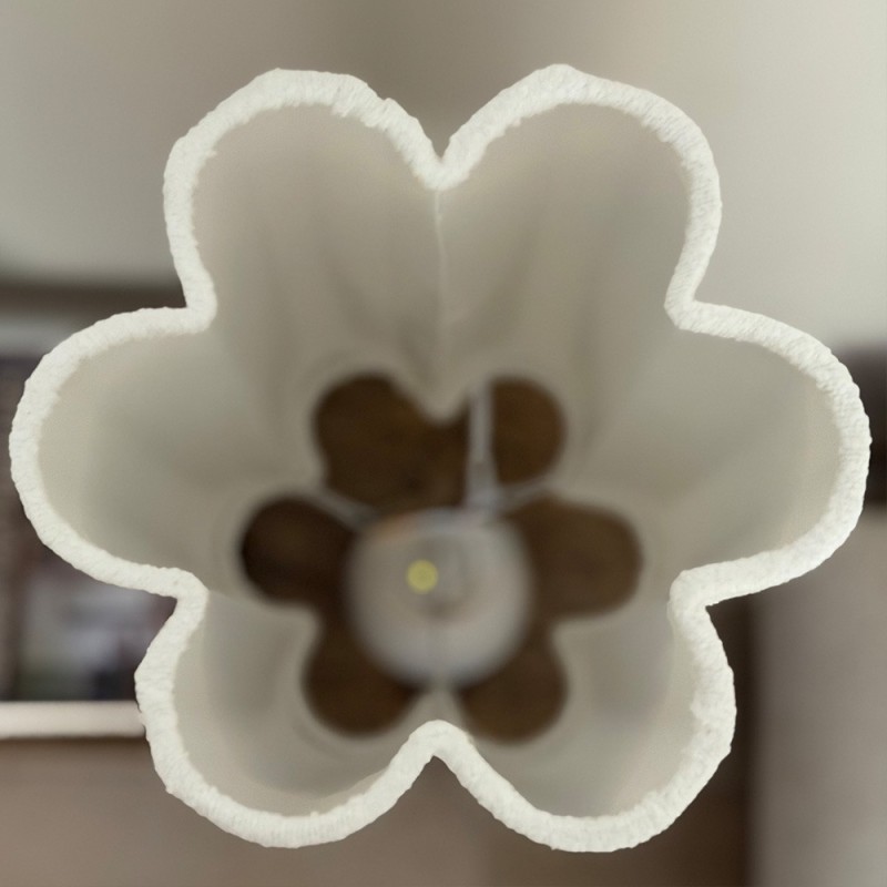 Lampa de masa Ravenna, metal, PVC, material textil, alb, 1XE27, H.75 cm, MILD000183-WH