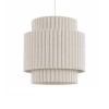 Suspensie Wels, metal, PVC, material textil, bej, 1XE27, D.33 cm, MILD000186-BG