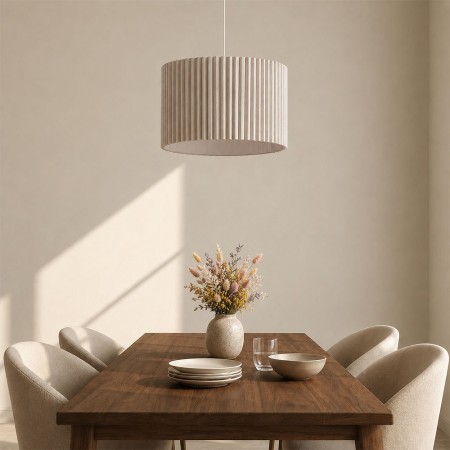 Suspensie Vasteras, metal, PVC, material textil, 1XE27, D.38 cm, MILD000187-BG
