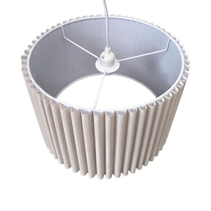 Suspensie Vasteras, metal, PVC, material textil, 1XE27, D.38 cm, MILD000187-BG