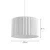 Suspensie Vasteras, metal, PVC, material textil, 1XE27, D.38 cm, MILD000187-BG