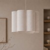 Lampadar Chania, metal, PVC, material textil, bej, 1XE27, D.40 cm, MILD000188-BG