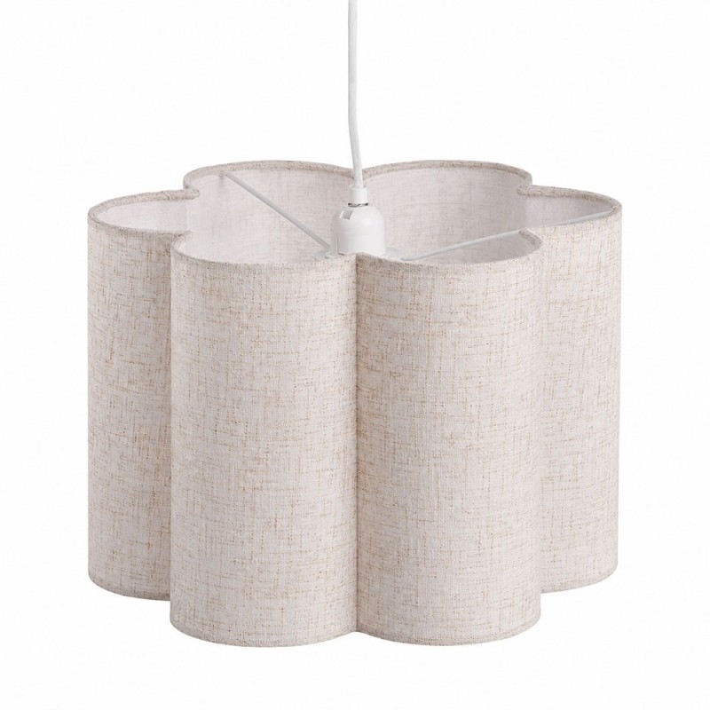 Lampadar Chania, metal, PVC, material textil, bej, 1XE27, D.40 cm, MILD000188-BG