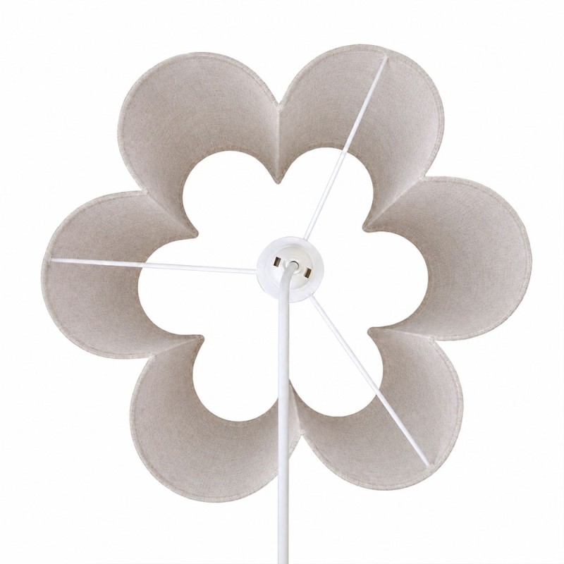 Lampadar Chania, metal, PVC, material textil, bej, 1XE27, D.40 cm, MILD000188-BG